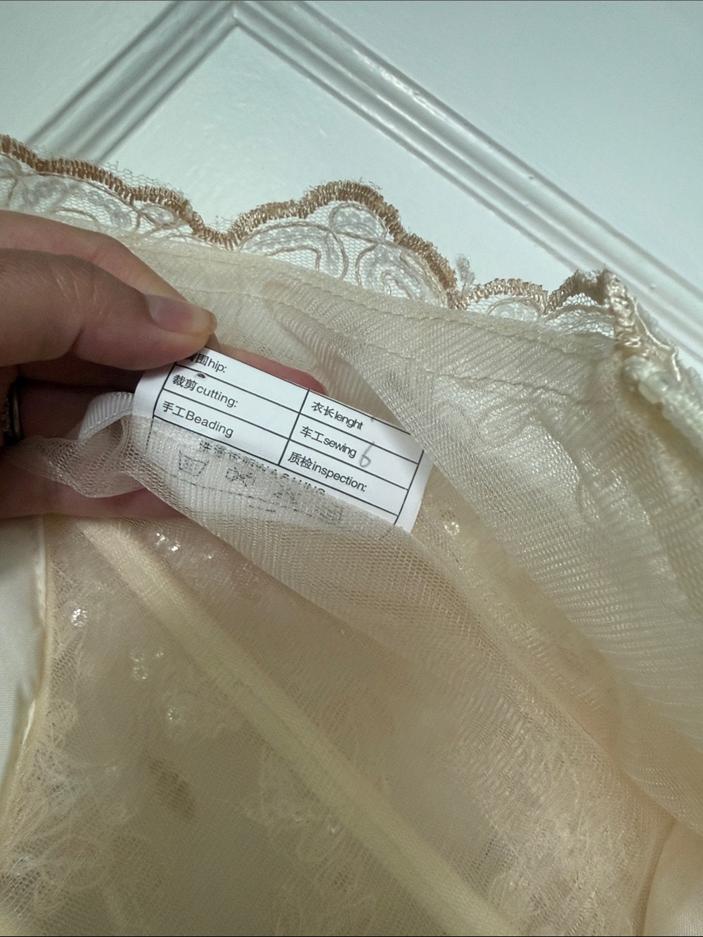Gallery lace and sequin Bridal Dress in Champagne Coquette Fairy - Picture 10 of 11